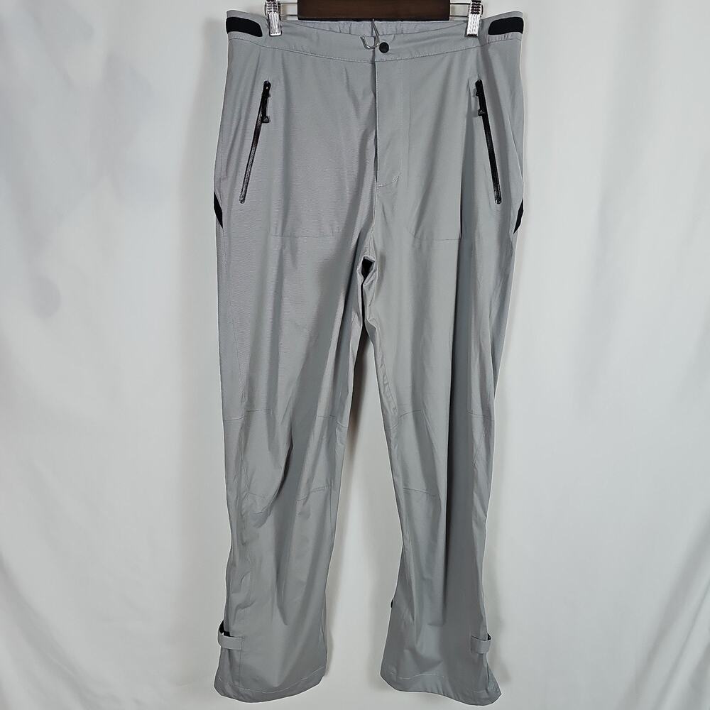 ADIDAS Climaproof Storm Waterproof Pants HIKING/SKI Men Grey Sz LARGE,ADJUSTABLE